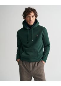 Gant Herren Hoodie "REG SHIELD HOODIE", grün, casual, Gr. 5XL, Sweatware, Obermaterial: 78% Baumwolle, 22% Polyester, Sweatshirts, mit Logostickerei