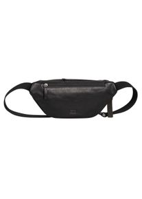 Camel Active Damen Bauchtasche "Pine", schwarz, Leder, clean, unifarben, Taschen, aus pflanzlich gegerbtem Rindsleder im kernigen Look mit RFID-Schutz