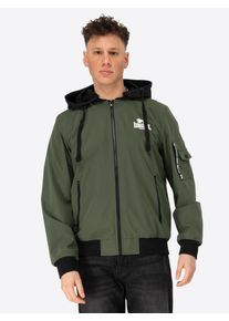 Lonsdale Herren Bomberjacke "H Jacke", grün, sportlich, Gr. XXXL, unifarben mit Farbeinsatz, Obermaterial: 100% Polyester, Jacken