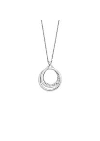 OROLINO Damen Kette mit Anhänger "Gold 585 mit 6 natürlichen Brillanten zus. 0,030ct.", 45cm, 0,03 ct, Gold, L: 45cm B: 13.5mm, weiß, Gold, B:13.5mm,
