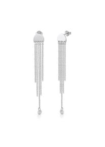 ZEEme Damen Paar Ohrhänger "Silber 925 rhodiniert 70mm lang mit Zirkonia-Steinen", ONE-SIZE, Silber 925 (Sterlingsilber), weiß, Silber 925