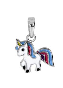 OSTSEE-SCHMUCK Damen Ketten-Anhänger "OSTSEE-SCHMUCK Anhänger Einhorn Anhänger Einhorn", 17 x 13mm, Silber 925 (Sterlingsilber), 1.0 g, weiß, Silber
