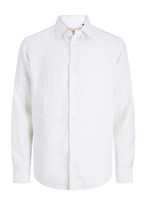 Jack & Jones JACK & JONES Herren Leinenhemd "JPRBLALOUI LINEN L/S SHIRT", weiß, modisch, Gr. XL, unifarben, Web, Obermaterial: 100% Leinen, Hemden