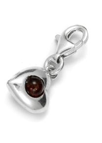 OSTSEE-SCHMUCK Damen Ketten-Anhänger "OSTSEE-SCHMUCK Charm-Einhänger Herz Charm-Einhänger Herz", 21 x 9mm, Silber 925 (Sterlingsilber), 1.9 g, weiß,