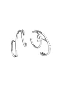 Vivance Damen Paar Ohrstecker "925/- Sterling Silber rhodiniert 3-reihig", ONE-SIZE, Silber 925 (Sterlingsilber), weiß, Silber 925 (Sterlingsilber),