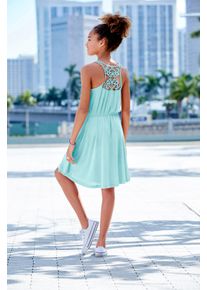Kidsworld Mädchen Jerseykleid "Viskosekleid für Mädchen", grün, modisch, Gr. 152, Jersey, Spitze, Obermaterial: 100% Viskose. Spitze: 100% Baumwolle,