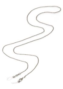 Firetti Damen Brillenkette "in Kugelkettengliederung, rhodiniert", weiß, Metall, Gummi, L:81cm, Tragebänder