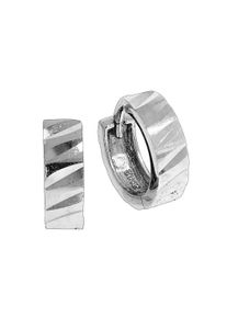 Vivance Damen Paar Creolen "925 Silber diamantiert", ONE-SIZE, Silber 925 (Sterlingsilber), weiß, Silber 925 (Sterlingsilber), Ohrringe