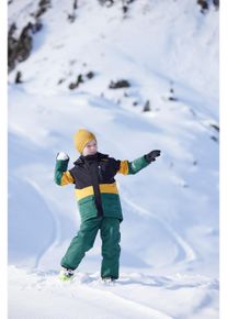 ZIGZAG Kinder Skihose "Soho", grün, casual, Gr. 116, unifarben, 88% Polyester, 12% Elasthan, Hosen, mit abnehmbaren Hosenträgern