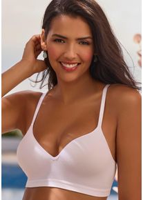 Lascana Damen Push-up-BH "COMFY BRA", Gr. 70, weiß, Piquu00e9, Obermaterial: 50% Baumwolle, 33% Polyamid, 14% Polyester, 3% Elasthan, modisch, BHs,