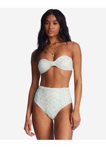Billabong Damen Bandeau-Bikini-Top "Sweet Oasis Tanlines", weiß, Gr. XS, 91% Polyester, 9% Elasthan, Bikini-Oberteile