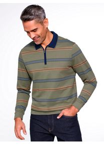 CLASSIC Herren Sweatshirt, grün, Gr. 60, gemustert, mehrfarbig, gestreift, 100% Baumwolle, Sweatshirts