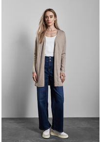 Street One Damen Strickjacke, beige, casual, Gr. 34, unifarben, Stoff, 70% Viskose, 30% Nylon, Strickjacken, aus softer Viskose