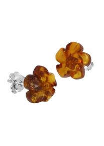 OSTSEE-SCHMUCK Damen Paar Ohrstecker "OSTSEE-SCHMUCK Ohrstecker Blüte Ohrstecker Blüte", 10 x 10mm, Silber 925 (Sterlingsilber), weiß, Silber 925
