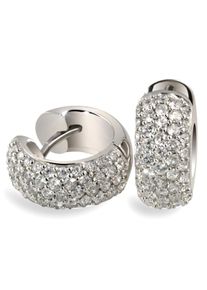 Goldmaid Damen Paar Creolen, Silber 925 (Sterlingsilber), weiß, Silber 925 (Sterlingsilber), Ohrringe