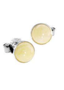 OSTSEE-SCHMUCK Damen Paar Ohrstecker "OSTSEE-SCHMUCK Ohrstecker Classic 6 mm Ohrstecker Classic 6 mm", 7mm rund, Silber 925 (Sterlingsilber), weiß,