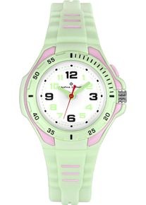 Alpha Saphir Kinder Quarzuhr, grün, Armbanduhren, Armbanduhr, Kinderuhr, analog, Beleuchtung, ideal auch als Geschenk