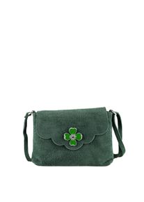 Allgäu Rebell ALLGÄU REBELL Damen Umhängetasche "Blümchen", grün, Leder, Taschen, Designed im Allgäu
