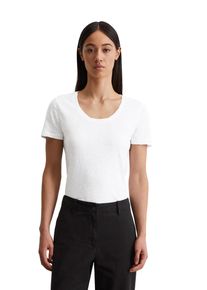 Marc O'Polo MARC O'POLO Damen T-Shirt "mit getwistetem Ausschnitt", weiß, Basic, Gr. XXL, unifarben, Obermaterial: 100% Baumwolle, Shirts