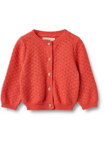 Wheat Mädchen Cardigan "Wheat Cardigan Strickjacke Magnella"candy rot, Gr. 92, 100% Bio-Baumwolle, Strickjacken