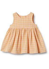 Wheat Mädchen Jerseykleid "Wheat Kleid Pinafore Wrinkles Sienna", gelb, Gr. 74, 100% Bio-Baumwolle, Kleider