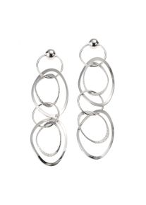 ZEEme Damen Paar Ohrhänger "925 Silber rhodiniert", ONE-SIZE, Silber 925 (Sterlingsilber), weiß, Silber 925 (Sterlingsilber), Ohrringe