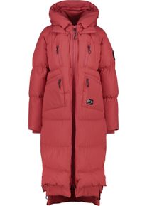 alife and kickin ALIFE & KICKIN Damen Winterjacke "Damen RihannaAK A", rot, modisch, Gr. L, 100% Polyester, Jacken, Langer, warmer Wintermantel mit großer Kapuze und