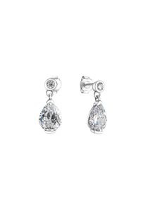 Vivance Damen Paar Ohrhänger "925-Sterling Silber rhodiniert Zirkonia", ONE-SIZE, Silber 925 (Sterlingsilber), weiß, Silber 925 (Sterlingsilber),
