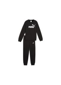 Puma Kinder Jogginganzug "Essentials No. 1 Logo Crew Trainingsanzug Jungen", schwarz, Gr. 128, Obermaterial: 32% Polyester, 68% Baumwolle; Rippe: 97%