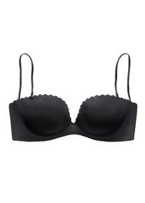 Lascana Damen Push-up-BH, Gr. 90, schwarz, Microtouch, Obermaterial: 60% Polyamid, 35% Polyester, 5% Elasthan, Basic, BHs, mit abnehmbaren Trägern