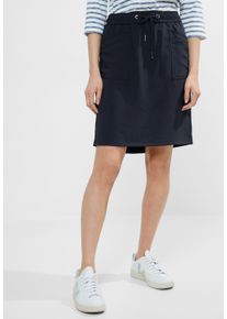 Cecil Damen Minirock, blau, casual, Gr. XXL, unifarben, Stoff, 95% Polyester, 5% Elasthan, Röcke, im elastischen Materialmix
