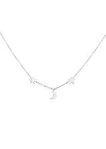 CAI CAÏ Damen Collierkettchen, 39,0 + 5,0cm, Silber 925 (Sterlingsilber), L: 44cm B: 5.0mm, weiß, Silber 925 (Sterlingsilber), B:5.0mm, Halsketten