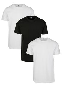 Urban Classics Herren T-Shirt "Urban Classics Herren Basic Tee 3-Pack", schwarz-weiß, casual, Gr. XXL, unifarben, 100% Baumwolle, Shirts