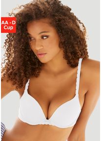 s.Oliver Damen Push-up-BH "Camille", Gr. 70, weiß, Microtouch, Obermaterial: 72% Polyamid, 15% Polyester, 13% Elasthan, Basic, BHs, mit nahtlos