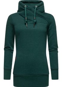 Ragwear Damen Sweatshirt "Neska", grün, casual, Gr. 5XL, 70% Baumwolle, 30% Polyester, Sweatshirts, modischer Longsleeve Pullover mit hohem Kragen