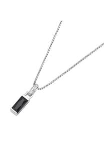 Damen Kette mit Anhänger "mit Anhänger, Zirkonia weiß und schwarz, Silber 925", 45cm, Silber 925 (Sterlingsilber), schwarz-weiß, Giorgio Martello