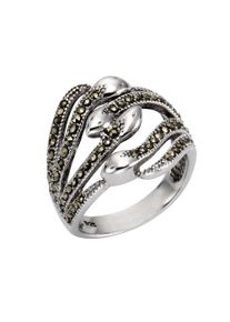 ZEEme Damen Fingerring "925/- Sterling Silber Markasit", 018 (57,0), Silber 925 (Sterlingsilber), weiß, Silber 925 (Sterlingsilber), Fingerringe