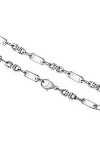 Vivance Damen Collierkettchen "925/- Sterling Silber weiß Fantasiekette 50 cm", 50cm, Silber 925 (Sterlingsilber), L: 50cm B: 6.0mm, weiß, Silber 925