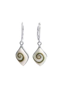 Vivance Damen Paar Ohrhänger "925/- Sterling Silber mit Muschel weiß", ONE-SIZE, Silber 925 (Sterlingsilber), weiß, Silber 925 (Sterlingsilber),
