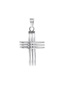 Vivance Herren Ketten-Anhänger "Edelstahl Motiv Kreuz", ONE-SIZE, Edelstahl, 7,8 g, weiß, Edelstahl, Schmuckanhänger