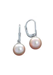 Vivance Damen Paar Ohrhänger "925 Silber rhodiniert mit Süßwasserzuchtperlen in natur-pink", ONE-SIZE, Silber 925 (Sterlingsilber), weiß, Silber 925