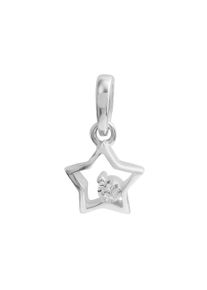 Vivance Damen Ketten-Anhänger "925/- Sterling Silber Stern mit Zirkonia", ONE-SIZE, Silber 925 (Sterlingsilber), 0,6 g, weiß, Silber 925