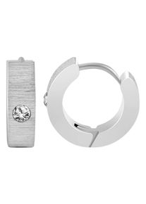 Adelia´s ADELIA ́S Damen Paar Creolen, Damen, Edelstahl, weiß, Edelstahl, Ohrringe