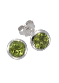 Vivance Damen Paar Ohrstecker "925/- Sterling Silber Peridot", ONE-SIZE, Silber 925 (Sterlingsilber), weiß, Silber 925 (Sterlingsilber), Ohrringe
