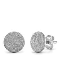 Vivance Damen Paar Ohrstecker "925 Silber rhodiniert eismatt", ONE-SIZE, Silber 925 (Sterlingsilber), weiß, Silber 925 (Sterlingsilber), Ohrringe