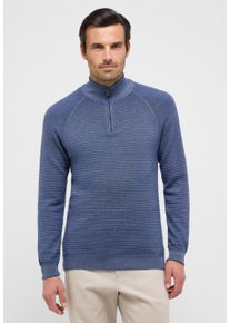 Eterna Herren Troyer, blau, casual, Gr. XXXL, 100% Wolle (Merino), Pullover