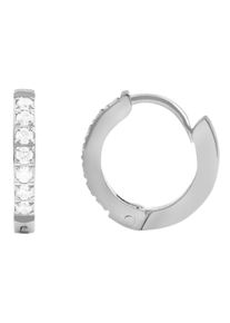 Adelia´s ADELIA ́S Damen Paar Creolen, Damen, Edelstahl, weiß, Edelstahl, Ohrringe