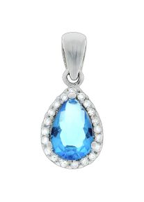 Vivance Damen Ketten-Anhänger "Silber 925 rhodiniert", ONE-SIZE, Silber 925 (Sterlingsilber), 1,5 g, weiß, Silber 925 (Sterlingsilber),