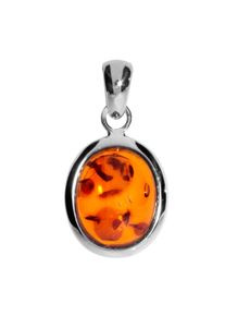 OSTSEE-SCHMUCK Damen Ketten-Anhänger "OSTSEE-SCHMUCK Anhänger Classic 12x10 mm", 23 x 13mm, Silber 925 (Sterlingsilber), 1.8 g, weiß, Silber 925