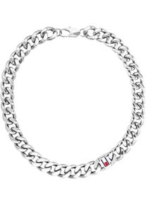 Tommy Hilfiger Herren Panzerkette "WILD, 2790635, 2790636", Edelstahl, L: 45,5cm B: 15mm, weiß, Edelstahl, B:15mm, Halsketten, mit Emaille
